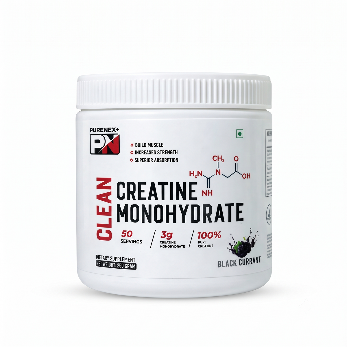 Clean Creatine Monohydrate 250g by PURENEX+