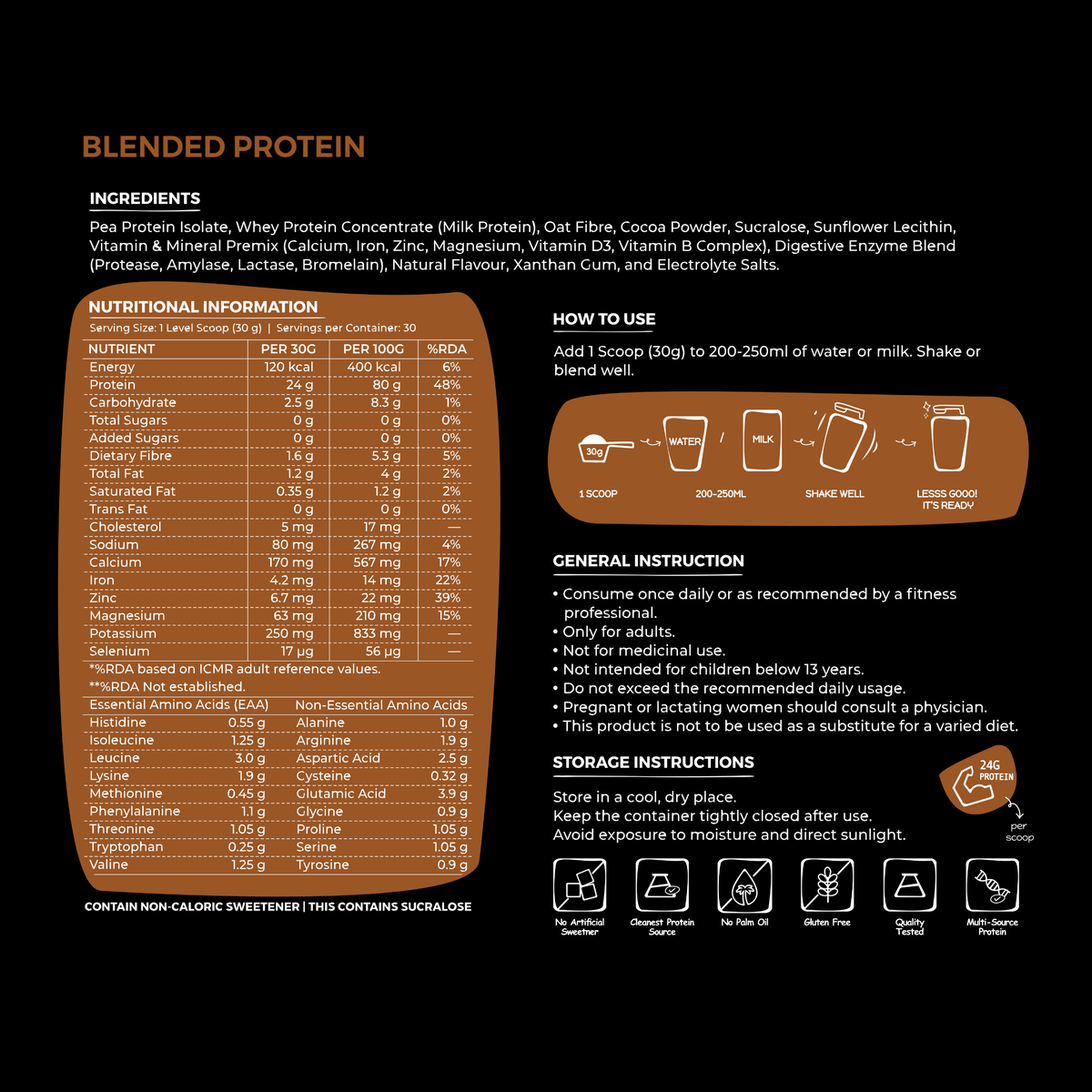 TRUE BLEND Chocolate Whey and Pea Protein Powder by PURENEX+ - view 2