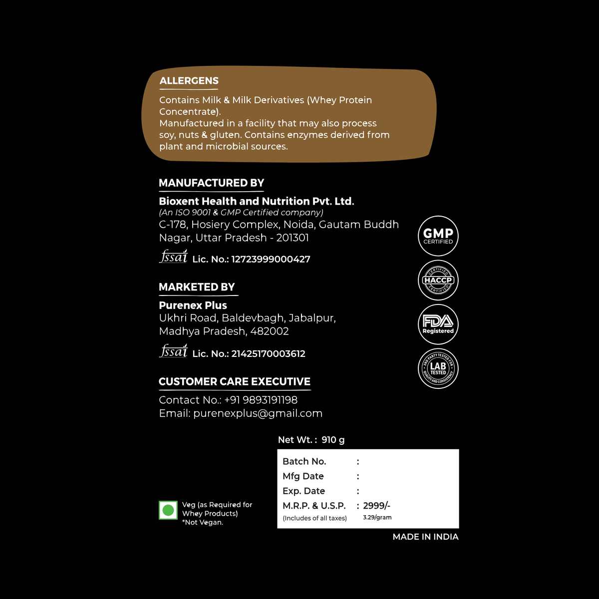 TRUE BLEND Cold Coffee Whey and Pea Protein Powder by PURENEX+ - view 3